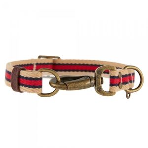 New Top Paw Petsmart tan red striped dog collar small